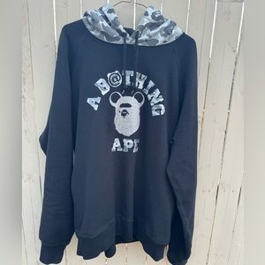 Bape x Medicom Toy Ape Head Bear College Pullover Hoodie